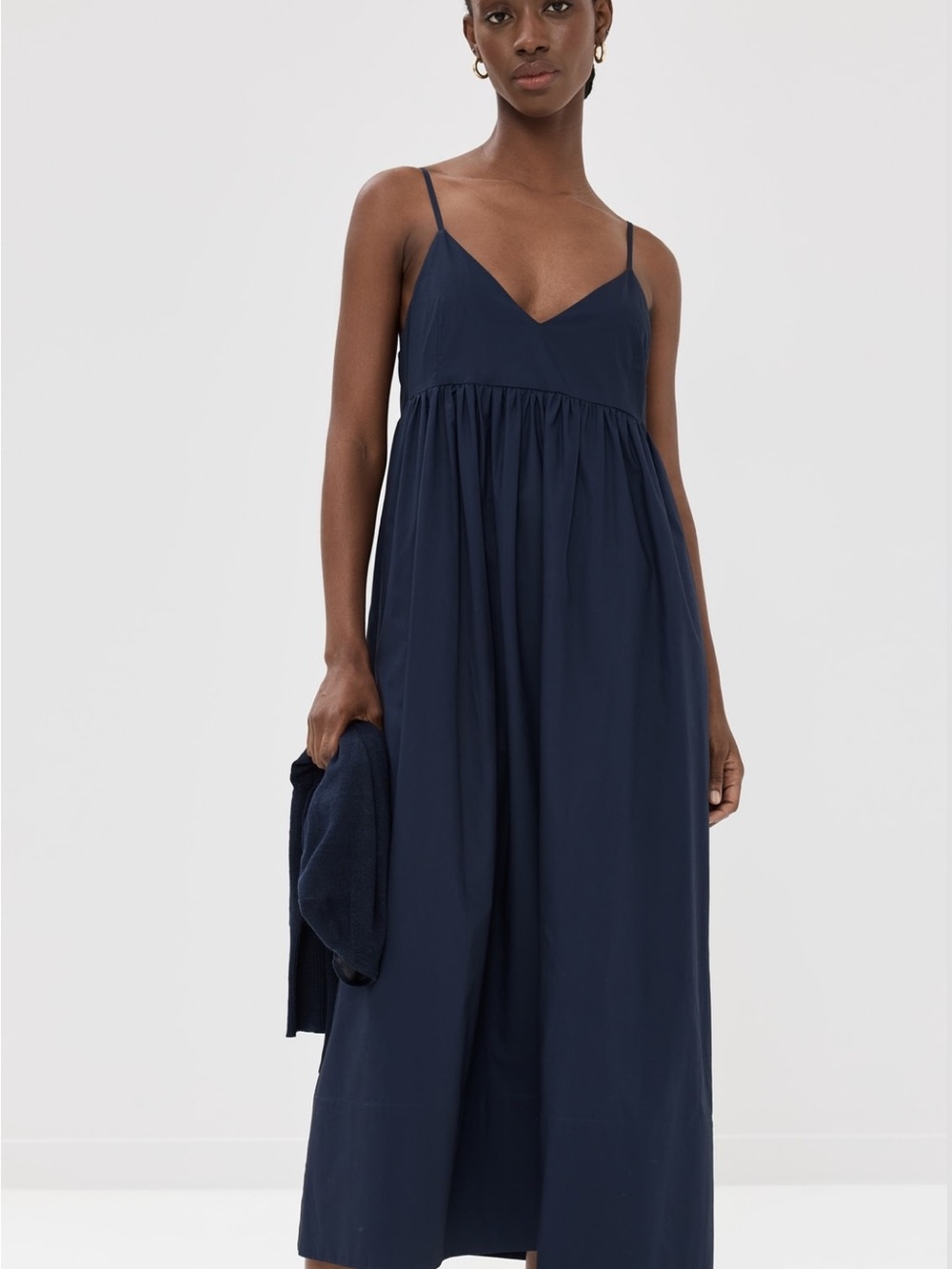 Jenni Kayne Navy Blue Spaghetti-Strap V-Neck Maxi Dress